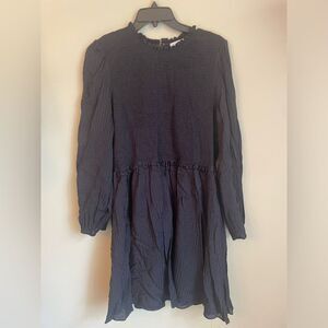 Giani Bini smocked tonal stripe mini dress XL